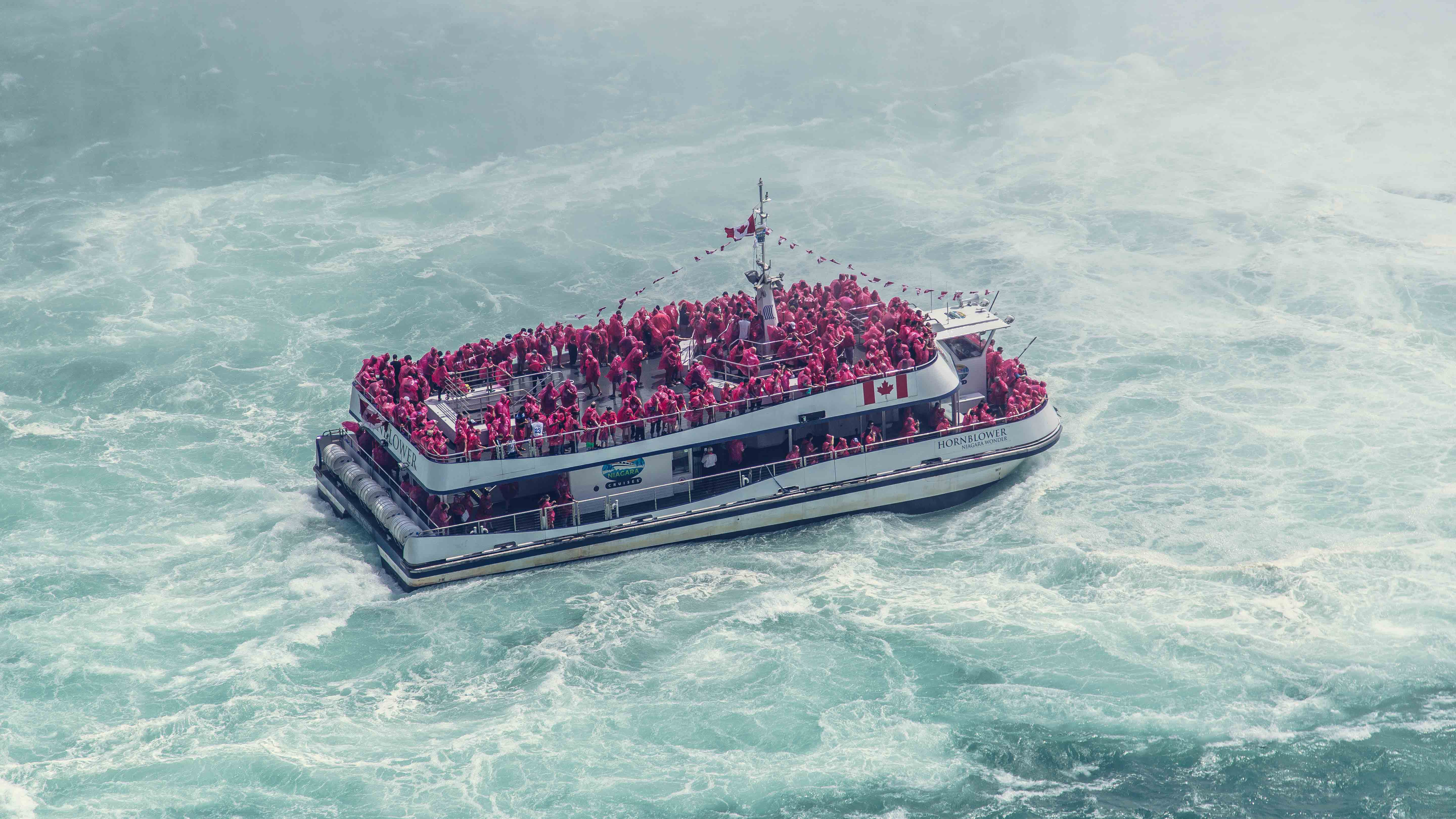 tourists on a Sightseeing boat