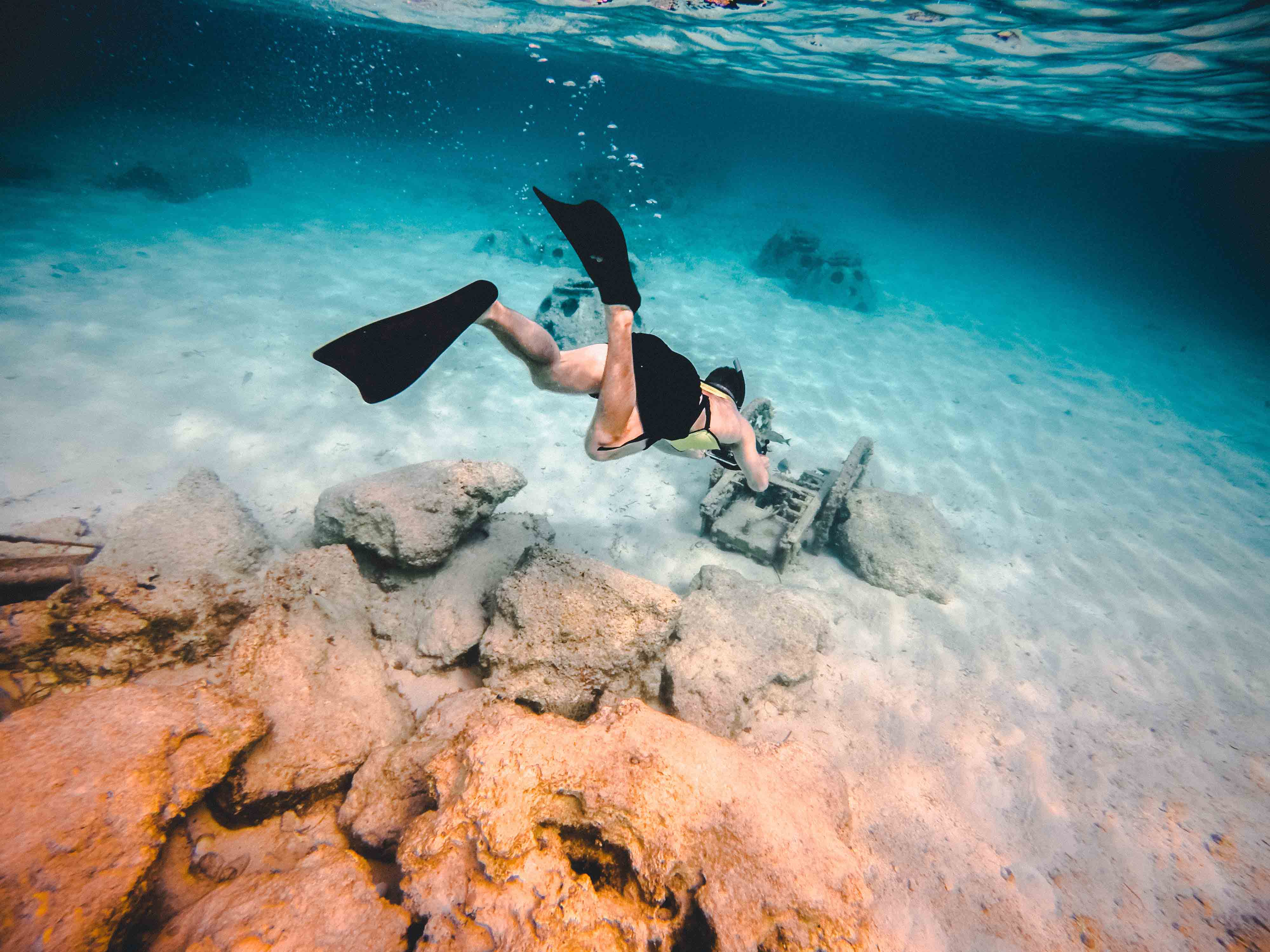 image of man snorkeling